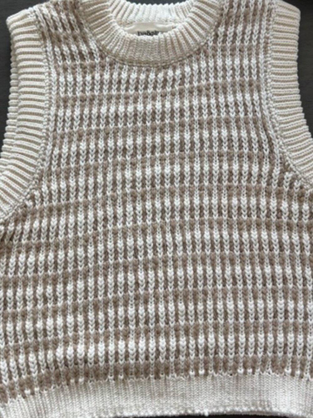 ba&sh Mylan Sweater Vest Ecru Beige Wool Alpaca Size M